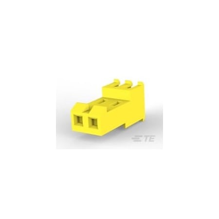 Te Connectivity Board Connector, 2 Contact(S), 1 Row(S), Female, 0.156 Inch Pitch, Idc Terminal, Locking, Yellow 3-640600-2